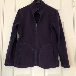 Uniqlo reversible zip up fleece jacket